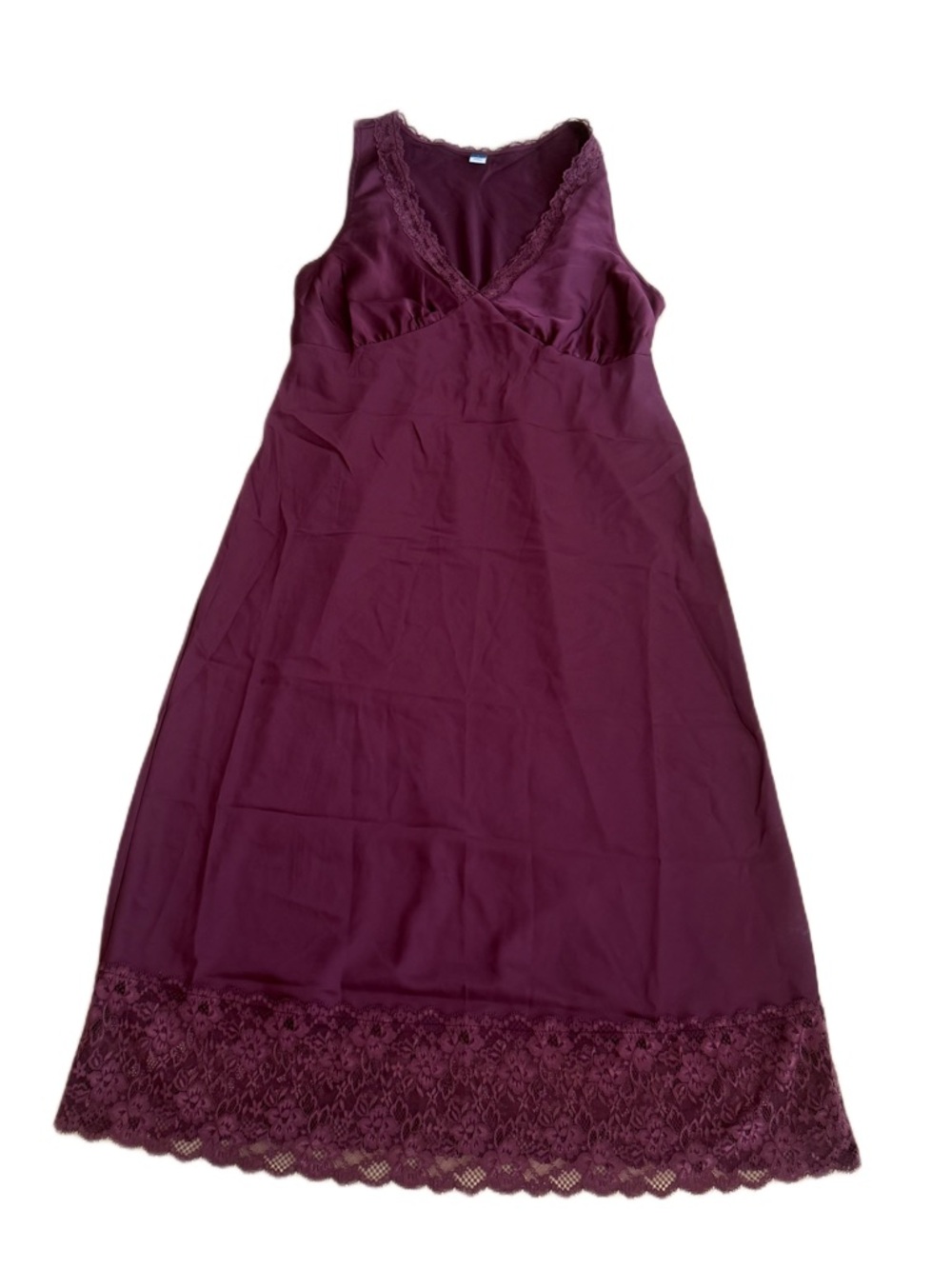 Old Navy Lace-Trim Slip Dress in Plum - size large